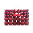thumbnail image 1 of Dopebox Christmas Tree Ornament Ball Glass Christmas Ball Ornaments Flocked Plastic Balls Xmas Hanging Decorations Christmas Ball Ornaments, Holiday Party Supplies Home Decor (Red), 1 of 8