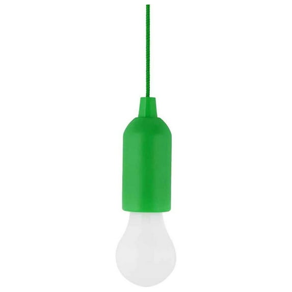 Dopebox Clearance Pull Rope Light Bulb,LED Hanging Light, Color Battery Powered Light Bulb, Outdoor Camping Light, Children's Light, Party Backyard Decor, Used for Fence (Green)