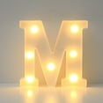 thumbnail image 1 of Dopebox Clearance Sales Alphabet LED Letter Lights Light Up White Plastic Letters Standing Hanging A-M &, Front Yard Garden Decor (M), 1 of 3