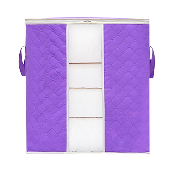 Dopebox Collapsible Storage Cubes Square Baskets for Storage Basket Organizers And Storage for Shelves Bag Storage Hanging Bag Clothes Storage Box (Purple)