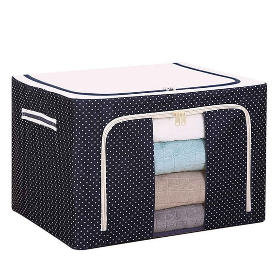 Dopebox Decorative Storage Containers Decorative Storage Baskets Foldable Storage Bins Large Capacity Moving Packaging Bags Large Fabric Storage Bins (Blue)