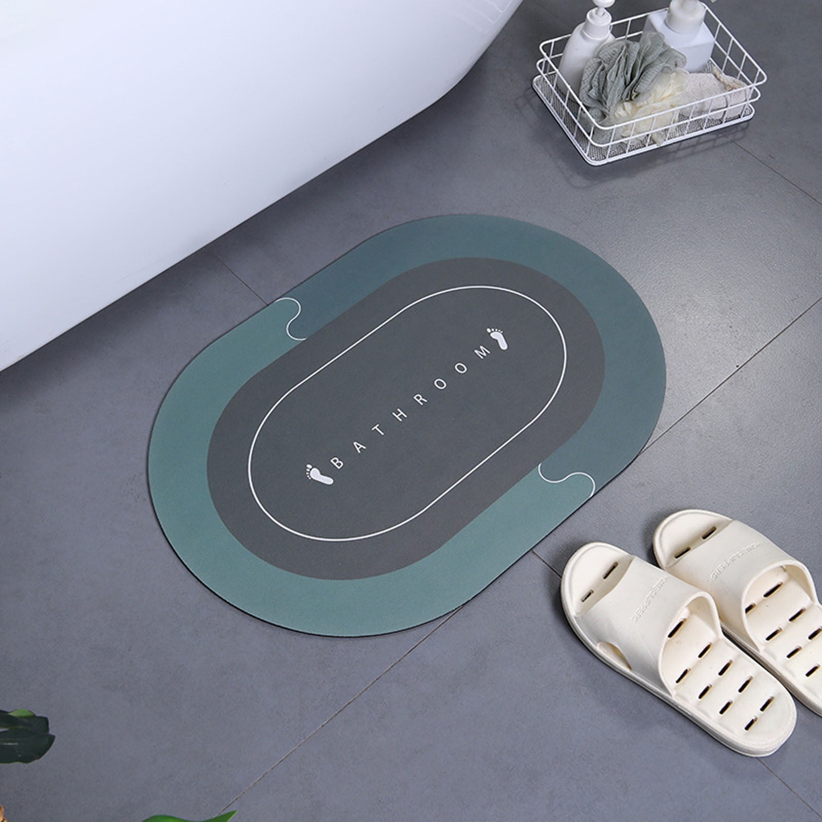 Dopebox Dry Fast Bath Mat, Rubber Bath Mats For Bathroom Non Slip