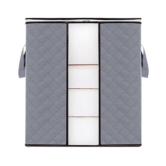 Dopebox Extra Large Closet Storage Bins Woven Baskets for Storage Plastic Closet Organizers And Storage Portable Storage Bag Closet Organizers And Storage Box (Gray)