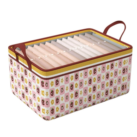 Dopebox Foldable Storage Boxes Organizer Baby Organizers And Storage Foldable Storage Boxes Portable Storage Bag Fabric Storage Drawers (Red)