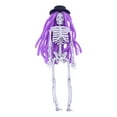 thumbnail image 1 of Dopebox Halloween Skeletons Decorations, Plastic Mini Skeleton Hanging Decoration Hanging Skeletons with Colorful Hair Skeleton Ornaments, Poseable Skeleton Toys Party Favor Decor (Purple), 1 of 9