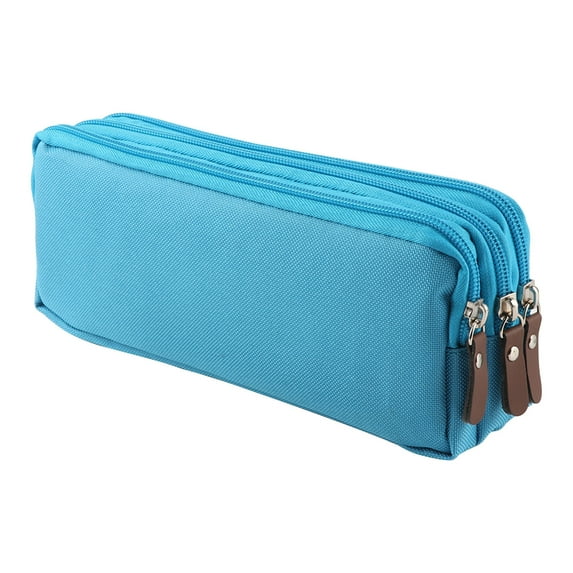 Dopebox Large Pencil Pouch Stationery Pen Bag Big Storage Pencil Pouch Pen Case Wide Opening Pencil Bag Pencil Pouch With Compartments, Plastic Pencil Box (Blue)