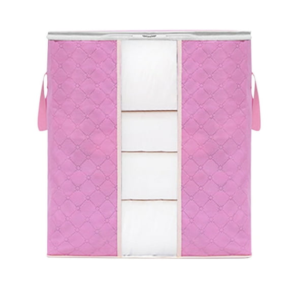 Dopebox Organizer Storage Box Storage Baskets Canvas Basket With Handles Portable Folding Storage Bag Purse Closet Organizers And Storage (Pink)