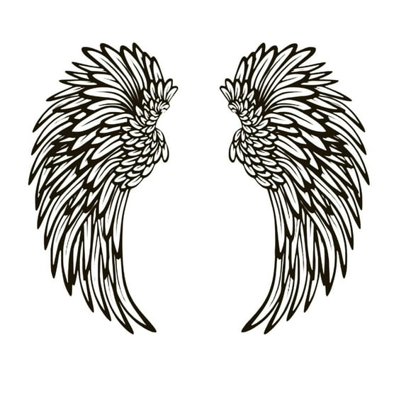 Dopebox Outdoor Decor Clearance Sale Black Angel Metal Wall Art ,Large Metal Angel Wall Decoration, Angel Wall Sculpture Art Indoor Outdoor Wall Hanging Suitable, Home Decorations (B)