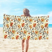 Dopebox Oversized Beach Towel, Sand Cloud Beach Towels, Beach Towel Oversized, Thick Beach Towels, for Beachfront yoga classes (D)