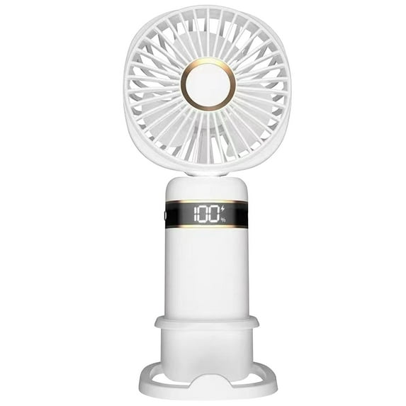 Dopebox Portable Fan with Mist, Battery Powered Fans Portable, Rechargeable Camping Fan, Battery Operated Fan Large, Gifts for Women Men (White)