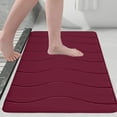 thumbnail image 1 of Dopebox Quick Dry Bathroom Mats Non Slip Home Bath Mat, Straight Plush Carpet Floor Mats Bathroom Absorbent Non-slip Mats Kitchen Foot Mats Machine Wash Bathroom Rugs for Bath Tub And Shower (Red), 1 of 6