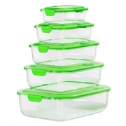 Dopebox Reusable Food Storage Snack Containers, Lunch Box Containers, Bento Box With Chopsticks, Adult Lunchables Container, lunch box accessories (Green)