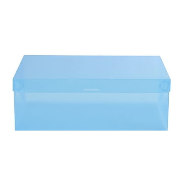 Dopebox Shoe Organizer for Closet, Foldable Shoe Boxes Clear Plastic Stackable Shoe Storage Organizer, Thickened Flip Style Foldable Shoe Box Organizer, Stackable Storage Bins Organizer (blue)