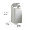 thumbnail image 1 of Dopebox Small Plastic Rectangular Trash Can, Automatic Bathroom Trash Can, Smart Trash Bin, Large Automatic Trash Can, Square Trash Can With Lid (White), 1 of 10