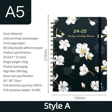 Dopebox Spiral Notebooks Refillable Diary Notebook Travel Journals Business Journal Notebook Notebook With Removable Pages, college student gifts (C)