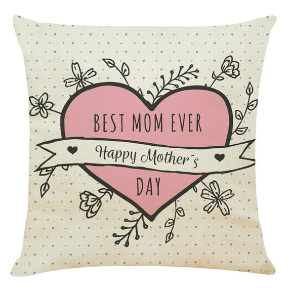 Dopebox Spring Decor Flower Mom I Love You, Mum's Day Pillowcase, Throw Pillow Cases, Throw Pillows Covers 18x18, Home Decor Clearance (A)