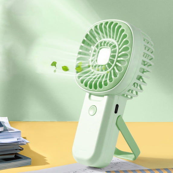 Dopebox Summer Fan Portable Air Conditioners Fan Outdoor Air Condioner Usb Rechargeable Small Ceiling Fan, for Home Office Bedroom Desktop Fan (Green)