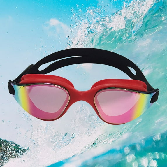 Dopebox Swim Goggles, Swimming Goggles Adults, Anti-Fog Goggles, UV Protection Polarized Pool Goggles for Youth Men Women, HD Adult Swimming Goggles, UV Protection 180° Clear Vision (F)