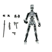 Dopebox Titan 13 Action Figure, T13 Action Figure 3D Printed Multi-Jointed Movable, 13 Articulated Robot Dummy Action Figures, Full Body Mechanical Movable Toy, Valentines Gifts for Him (E)