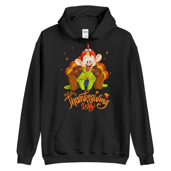 Dopey Dwarf With Turkey Wings Happy Thanksgiving Day Tshirt Women-TH6051