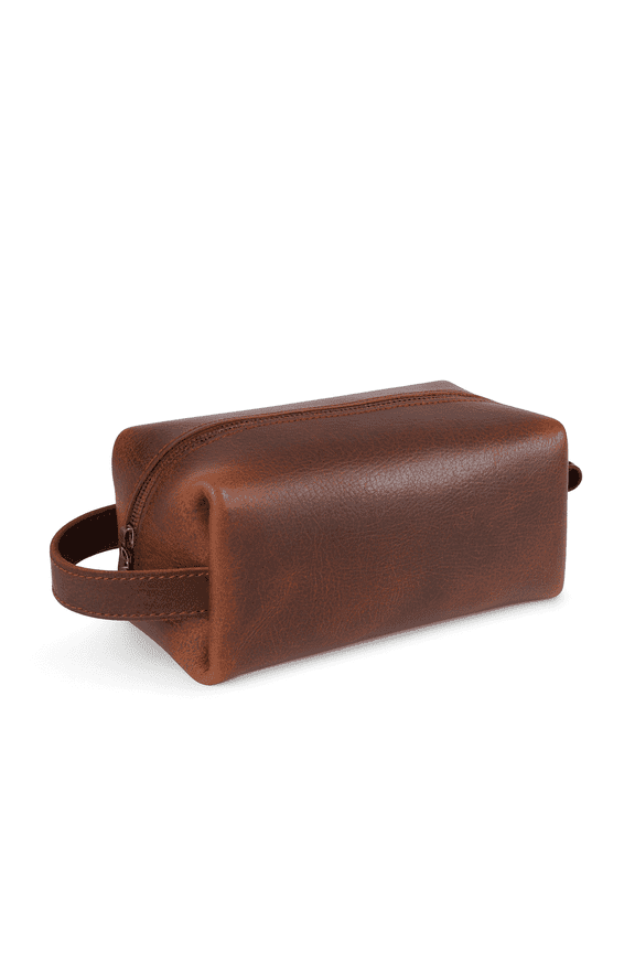 Dopp Kit Leather Travel Bag &ndash; Handmade Toiletry Case