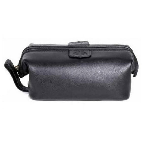 Dopp Men's Business Class Travel Express Mini-Framed Travel Kit Leather, Black