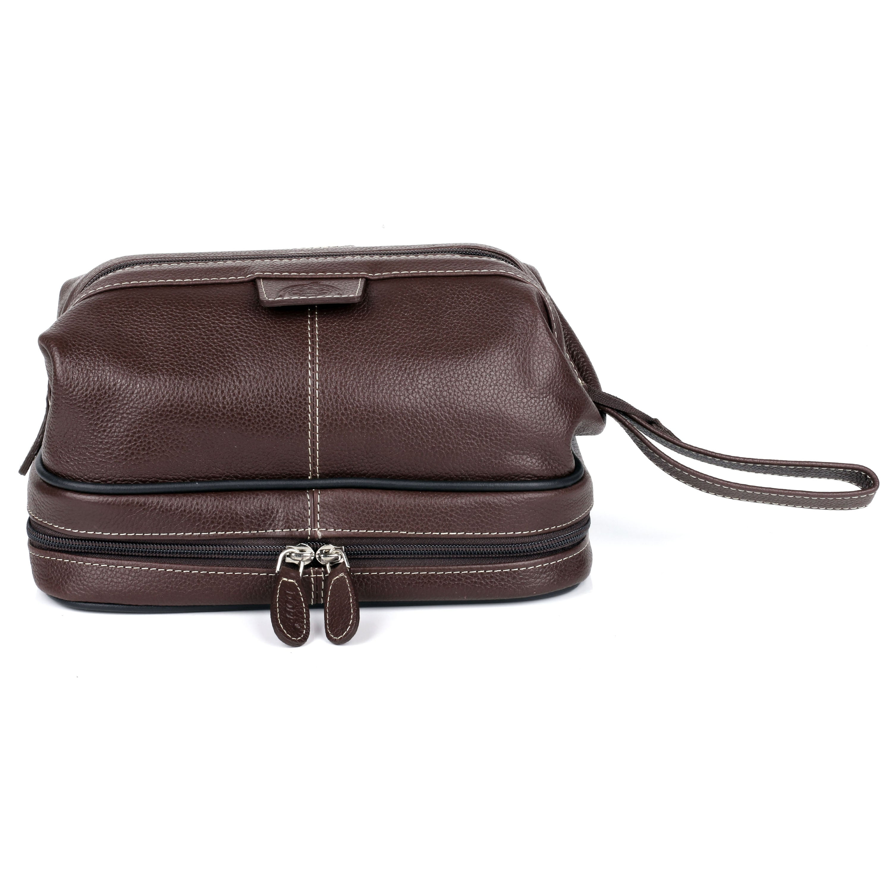 Dopp Men's Country Saddle Travel Kit with Bonus Items Leather, Brown