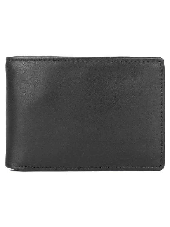 Men's Regatta Double ID Credit Card Billfold Leather, Black