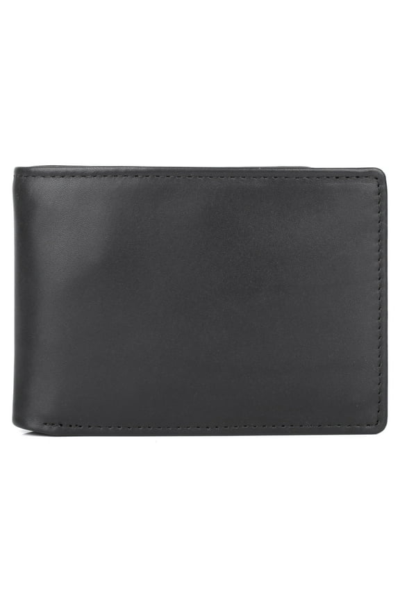 Men's Regatta Double ID Credit Card Billfold Leather, Black