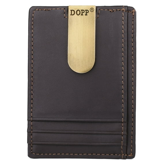 Dopp Men's Regatta Front Pocket Money Clip Leather, Brown