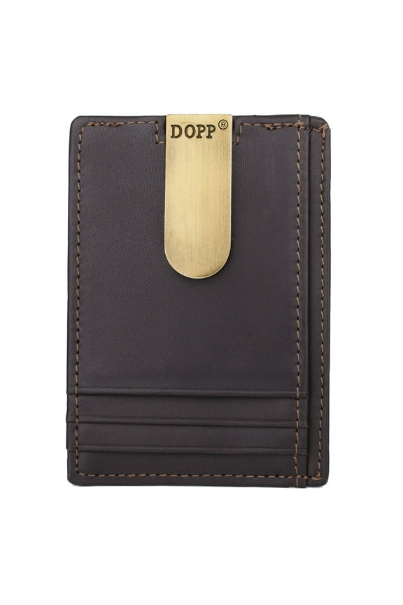 Men's Regatta Front Pocket Money Clip Leather, Brown