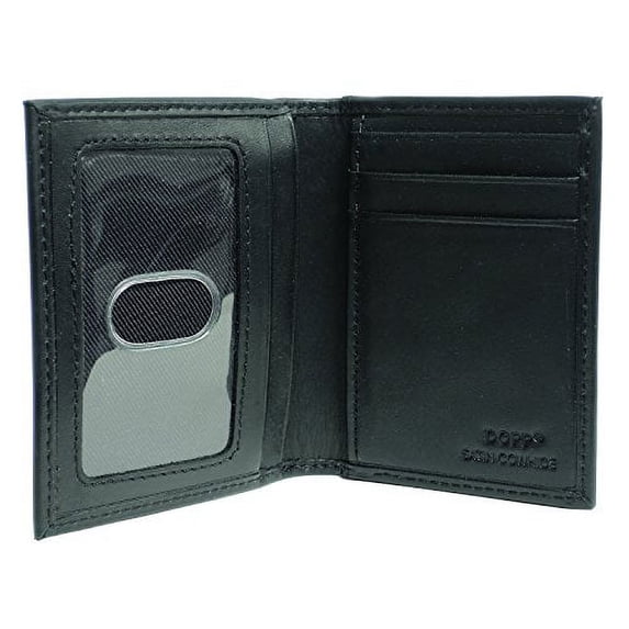 Dopp Mens RFID Protected Genuine Leather Front Pocket Wallet and Credit Card ID Case (Black)
