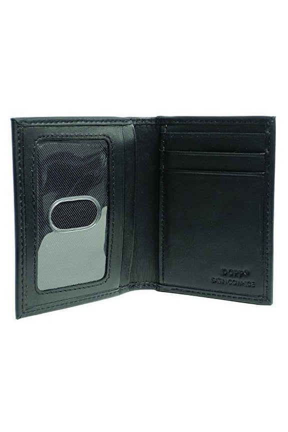 Mens RFID Protected Genuine Leather Front Pocket Wallet and Credit Card ID Case (Black)
