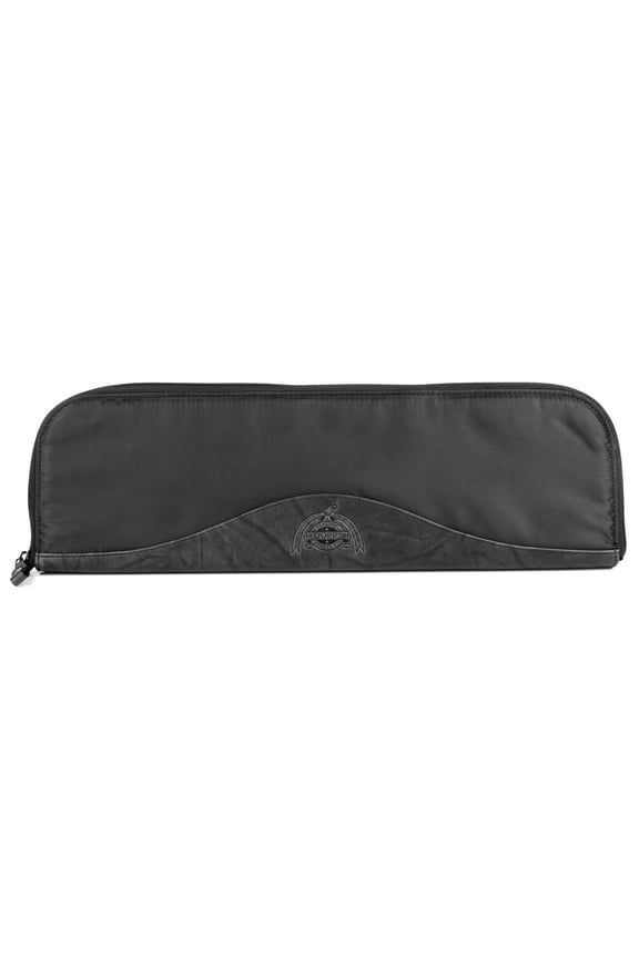 Dopp Nylon Tie Case with Leather Trim in Black