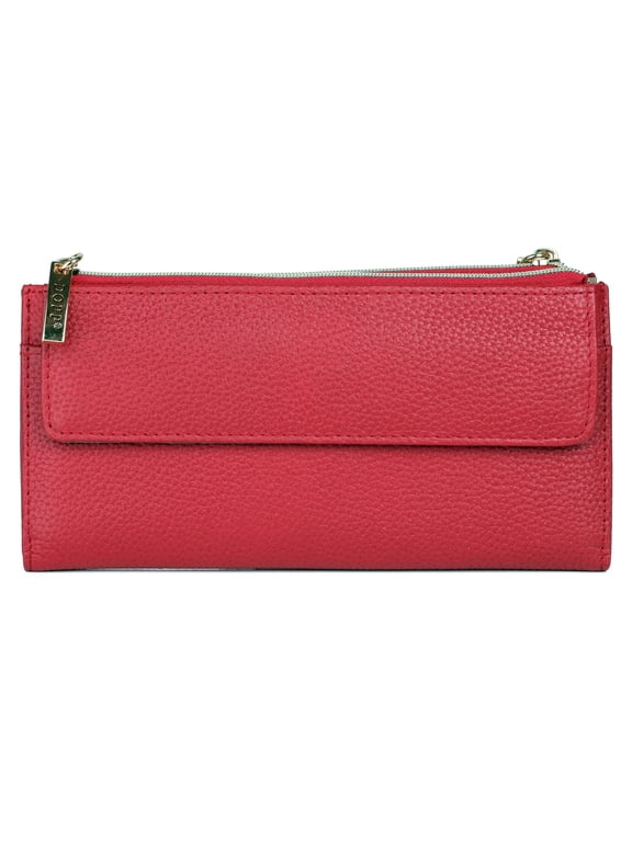 Women's Cosmopolitan Wallet Leather, Red