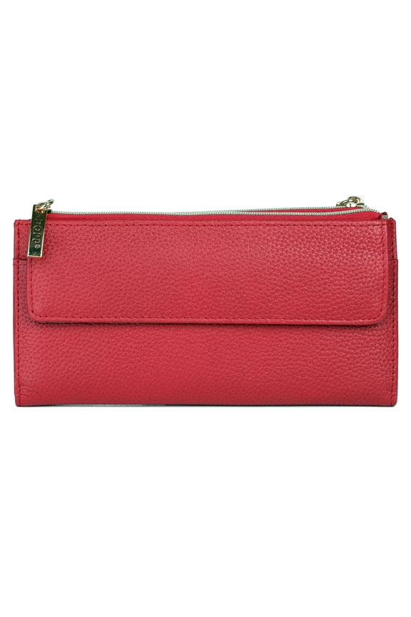 Women's Cosmopolitan Wallet Leather, Red