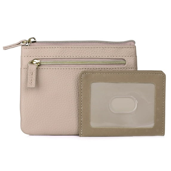 Dopp Women's Pik-Me-Up Large ID Coin Card Case Leather, Blush