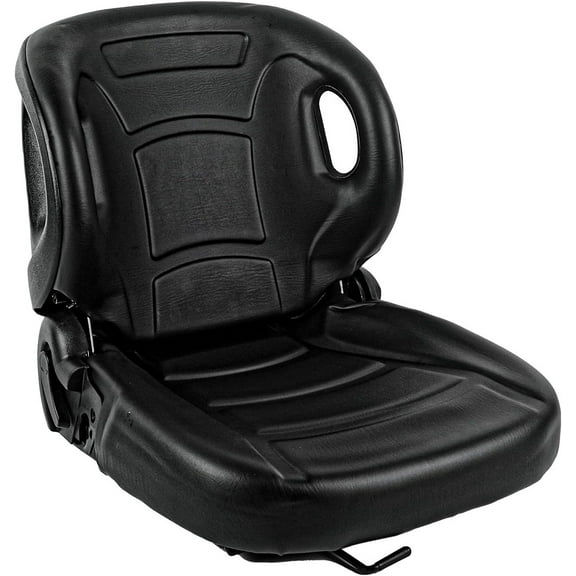 Doppy Universal Forklift Seat,70-120Adjustable Angle Fold Down Forklift Seat,6.3"/ 160 mm Movement PVC Leather Seat with High Resilience Sponge Filling for Forklift Excavator,Loader,Dozers,Tractor