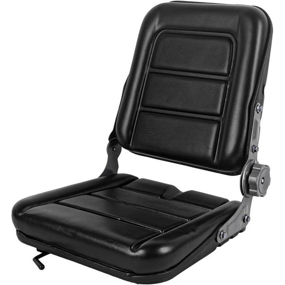 Doppy Universal Forklift Seat,Fold Down Forklift Seat with Adjustable Angle Backrest,PVC Leather Seat with High Resilience Sponge Filling for Mini Digger Forklift Excavator,Loader,Dozers,Tractors