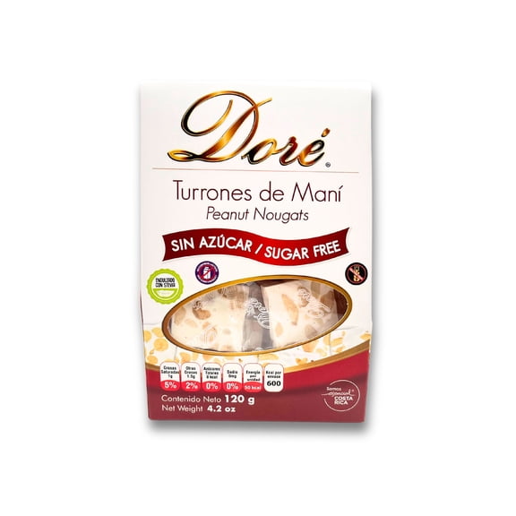 Dor Sugar-Free Peanut Nougat, 120 g (12-Piece Box)