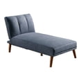 thumbnail image 1 of Dora 62 Inch Modern Adjustable Chaise Lounger with Channel Tufting, Blue- Saltoro Sherpi, 1 of 5