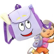 BILLCOS Dora Backpack with Map for Girls & Boys, 11.8 Inch & 14 Inch Plush School Bookbag Mini Backpack Toddler Preschool