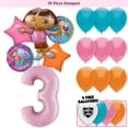 thumbnail image 1 of Dora the Explorer Balloons Bouquet Kit - Kids Party Decor Decoration Supplies with 40" Pastel Pink Number Balloons (1-9) - Dora Balloons Birthday Celebrations and Themed Events, 1 of 22