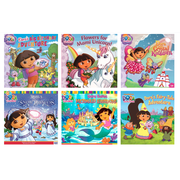 Dora the Explorer Fairy Tale Adventure; Saves Mermaid Kingdom; Saves The Snow Princess; Saves Crystal Kingdom; Flowers For Mami Unicorn; Big Birthday Paperback