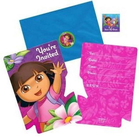 Dora Flower Save The Date Invitations Birthday Party Supplies 8 Per Package