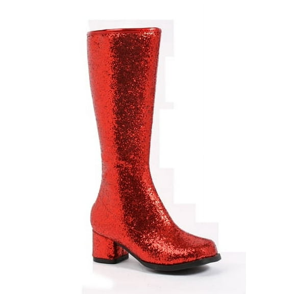 Dora Girls Red Glitter 1.75" Go Go Boots size Medium 13-1