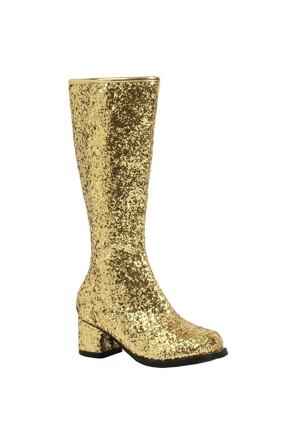 Childrens Glitter Gogo Boot Kids Shoes Red - X-Large