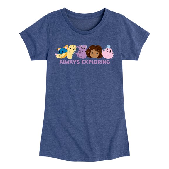 Dora The Explorer - Always Exploring - Toddler And Youth Girls Fitted Short Sleeve Graphic T-Shirt
