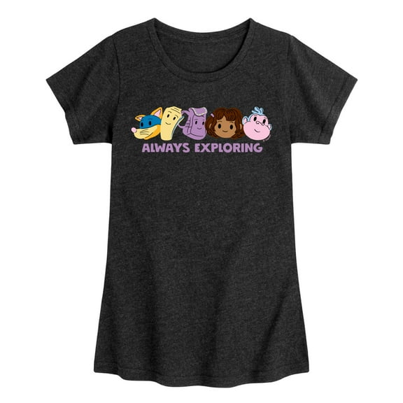Dora The Explorer - Always Exploring - Toddler And Youth Girls Fitted Short Sleeve Graphic T-Shirt