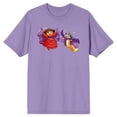 thumbnail image 1 of Dora The Explorer Animated Series Dora & Swiper Crew Neck Short Sleeve Lavender Adult T-shirt-Medium, 1 of 3